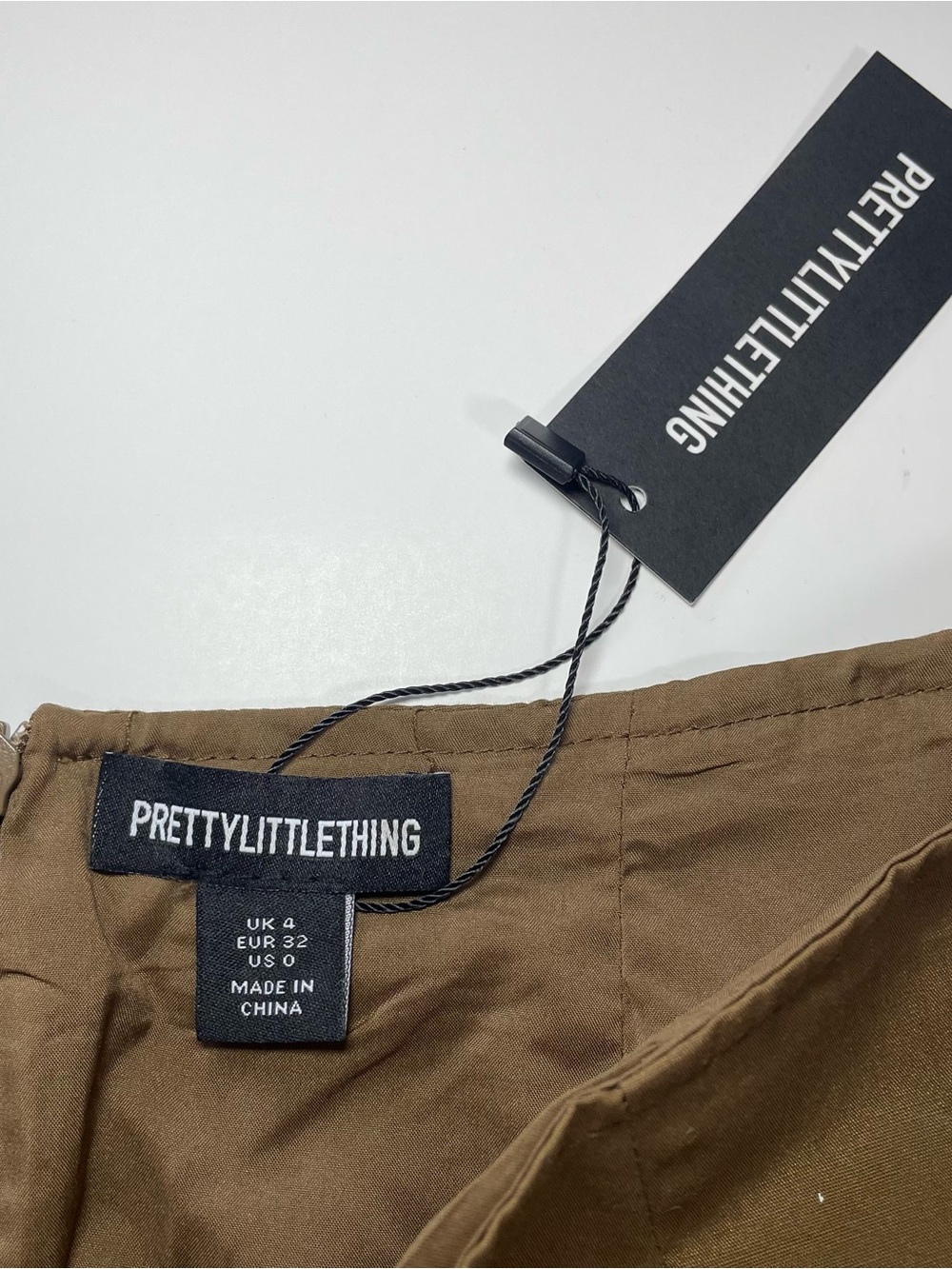 PrettyLittleThing Brown Balloon Midi Skirt High Waist Bubble Hem XS NWT - Picture 3 of 15